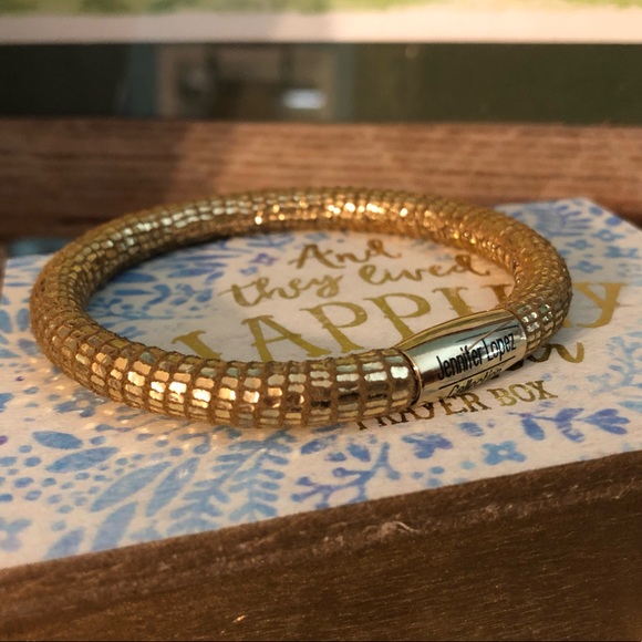 Endless gold leather bracelet by J LO 8.0 inches - Picture 1 of 4